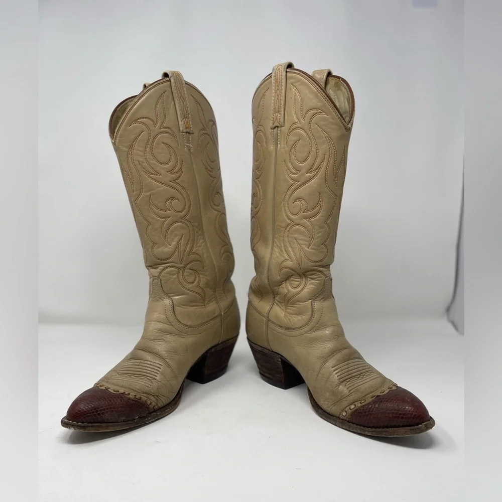 Vintage Dan Post Western Cowboy Boots - Picture 8 of 8